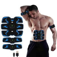 Abdominale Arm Spier Trainingstimulator Set EMS Elektrische Lichaamsvorm Trainer met LCD Display Oplaadbare Buikgordel S