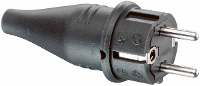 ABL Sursum 1419190 Stekker met randaarde Rubber 230 V Zwart IP44