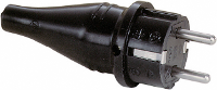 ABL Sursum 1429190 Stekker met randaarde Massief rubber 250 V Zwart IP44
