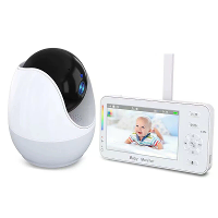ABM206 HD Babyfoon met Smartphone App Dubbel modus Nachtlamp Veiligheidsfuncties 4,3 Inch Scherm Video Bewaking WIFI Hui
