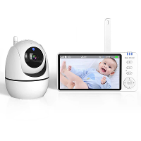 ABM501 5 Inch Baby Monitor 720P Videocamera met PTZ Tweezijdige Audio Nachtzicht Temperatuursensor 300m Bereik VOXLullab