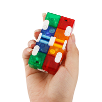Abs Infinite Cube With Led Lights Anxiety Stress Relief Fidget Focus Adults Kids Attention Toys