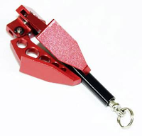 Absima 1:10 Aluminium windanker Chroom rood, Zwart