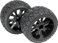 Absima 1:10 Buggy Complete wielen Tarmac forward 5 spaaks Zwart 1 paar