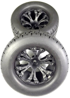 Absima 1:10 Monstertruck Complete wielen Coral 6 Arm Zwart 2 stuks