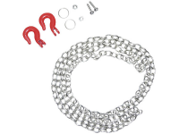 Absima 1:10 Staalketting met heavy duty haak Zilver rood