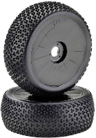 Absima 1:8 Buggy Complete wielen Y pin Schijf Zwart 1 paar