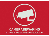 ABUS AU1304 Waarschuwingssticker Camerabewaking Taal Nederlands (b x h) 148 mm x 105 mm