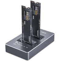 ACASIS Type C M.2 NVMe Dual Bay Docking Station voor M.2 SSD M Key Harde Schijf Behuizing Offline Clone Duplicator Auto
