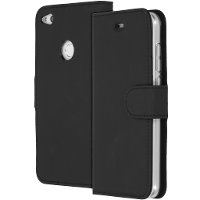 Zwarte Wallet TPU Booklet voor de Huawei P8 Lite (2017)