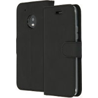 Zwarte Wallet TPU Booklet voor de Motorola Moto G5 Plus