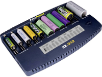 AccuPower IQ312 Batterijlader NiCd, NiMH, Li ion 10340, 10350, 10440, 10500, 12500, 12650, 13500, 13650, 14500, 14650, 16340, 16650, 17335, 17355, 17500,