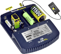 AccuPower IQ338XL Batterijlader NiCd, NiMH, Li ion 10340, 10350, 10440, 10500, 12500, 12650, 13500, 13650, 14500, 14650, 16340, 16650, 17335, 17355, 17500,