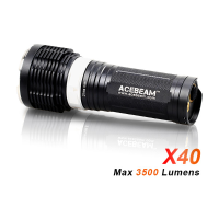 Acebeam X40 3*cree Xm L2 3480lm 3 Mode Led Flashlight(l2 Version)