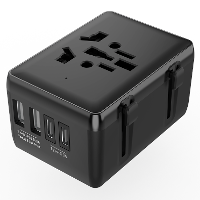 BlitzWolf BW TA1 Universele Reisadapterstekker met 4 USB EU UK US AU AC Voedingsadapter Stopcontactconverter