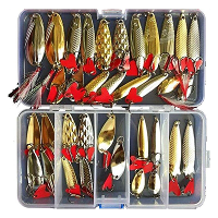 ZANLURE Hete Briljante Metalen Jig Lepel Visserij Lokken Set 35 stuks Wobblers Kit Pike Lepel Aas Visserijbenodigdheden