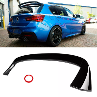 Achterste dakvleugel P stijl carrosseriekit voor BMW 1 Serie F20 F21 2012 2019 dakspoiler glanzend zwart fiber achtervle