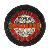 Achterste ronde hamburger LED achterstoplichten knipperlicht achteruit slim lamp 12 24V