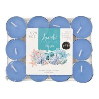 Acorde theelichtjes   ocean geur   24x   blauw   waxinelichtjes/geurkaarsen   4 branduren