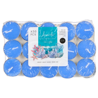 Acorde theelichtjes   ocean geur   30x   blauw   waxinelichtjes/geurkaarsen   3 branduren