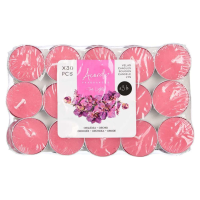 Acorde theelichtjes   orchidee geur   30x   roze   waxinelichtjes/geurkaarsen   3 branduren