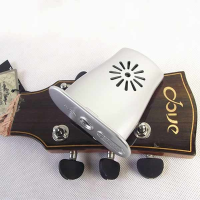 Acoustic Guitar Humidifier With Humidity Temperature Sensor Silver