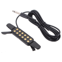 Acoustic Guitar Pickup Microphone Wire Amplifier 12 Holes Black Kq3
