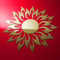 Acrylic 3d Sunflower Mirror Effect Wall Sticker Decal