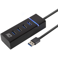 ACT Connectivity AC6300 USB Hub USB 3.2 Gen 1 met 4 USB A poorten usb hub