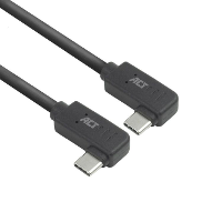 ACT Connectivity USB 3.2 USB C (links/rechts haaks) naar USB C (links/rechts haaks) kabel