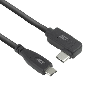 ACT Connectivity USB 3.0 10Gbps 60W USB Type C (recht) naar USB Type C (haaks links/rechts) kabel, 3 meter