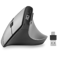 ACT Connectivity Draadloze Ergonomische Muis met Bluetooth en USB C/USB A