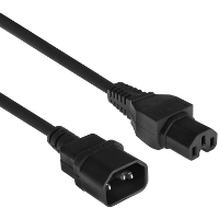 ACT Connectivity Netsnoer C14   C15 zwart 2 m kabel