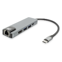 ACT Connectivity USB C 4K docking station voor 1 HDMI monitor, ethernet, USB A, PD pass through dockingstation