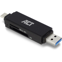 ACT Connectivity USB C/USB A kaartlezer, SD/micro SD