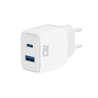 ACT Connectivity USB C & USB A lader 20W met Power Delivery PPS, Quick Charge, GaNFast oplader