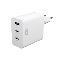 ACT Connectivity USB C/USB A lader 65W 3 poorts met Power Delivery PPS, QuickCharge en GanFast oplader
