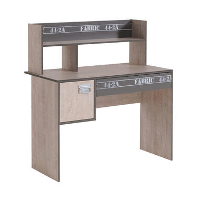 Bureau Fabric   eikenkleur/grijs   114,1x107,9x56,4 cm   Leen Bakker