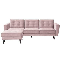 Hoekbank Bristol links   roze   Leen Bakker