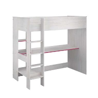 Hoogslaper Smoozy   grenen/wit   179,8x118,5x205,6 cm   Leen Bakker