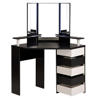 Kaptafel Volage   zwart/wit   142x113,5x61 cm   Leen Bakker