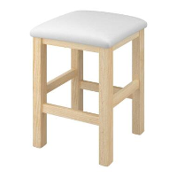 Kruk Sitty   eikenkleur   45,5x30x30 cm   Leen Bakker
