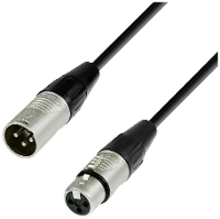 Adam Hall 4 STAR DMF 2000 DMX XLR Verbindingskabel [1x XLR stekker 3 polig   1x XLR bus 3 polig] 20 m Zwart