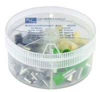 Vogt Verbindungstechnik 737047 Adereindhuls assortiment 4 mmÂ² 16 mmÂ² Grijs, Zwart, Ivoor, Groen 100 stuk(s)