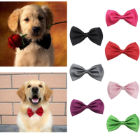 Adjustable Dog Cat Bow Tie Necktie Cotton Colorful Cool Collar