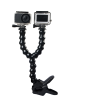 Adjustable Holder Vigorously Clip Snake Arm Ball Double Headed For Gopro Xiaomi Sjcam Sports Camera