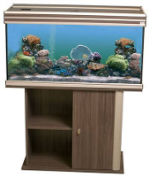 Adm Aquarium Evasion Aluminium/elm #95;_101x40x55 Cm
