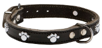 Adori Halsband Voor Hond Soft Met 6 Voetjes Donkerbruin #95;_Small 35x1,4 Cm