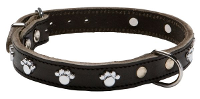 Adori Halsband Voor Hond Soft Met 8 Voetjes Donkerbruin #95;_Medium/large 50x2 Cm
