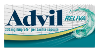 Advil Reliva Liquid Capsules 200 mg   voor pijn en koorts